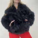 pelliccia foderata con bottoni luxe